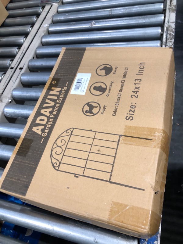 Photo 1 of ADAVIN 20 Panels Collapsible Garden Fence Animal Barrier, 22 Ft(L) x 24 in(H) Black Rustproof Metal Wire Panel Border for Dogs Rabbits, Flower Edging for Landscape Patio Yard Outdoor Decor, Arched