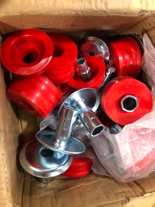 Photo 2 of *** DIRTY **KF04060BK Body Mount Bushing Kit for Ford F250 F350 Super Duty 2008-2016 2WD 4WD Polyurethane Body Cab Mounts & Steel Sleeves & Hardware (Red)