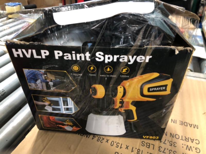 Photo 4 of *** DIRTY***VONFORN Paint Sprayer, 700W HVLP Spray Gun with Cleaning & Blowing Joints, 4 Nozzles and 3 Patterns, Easy to Clean, for Furniture, Cabinets, Fence, Walls, Door, Garden Chairs etc. VF803