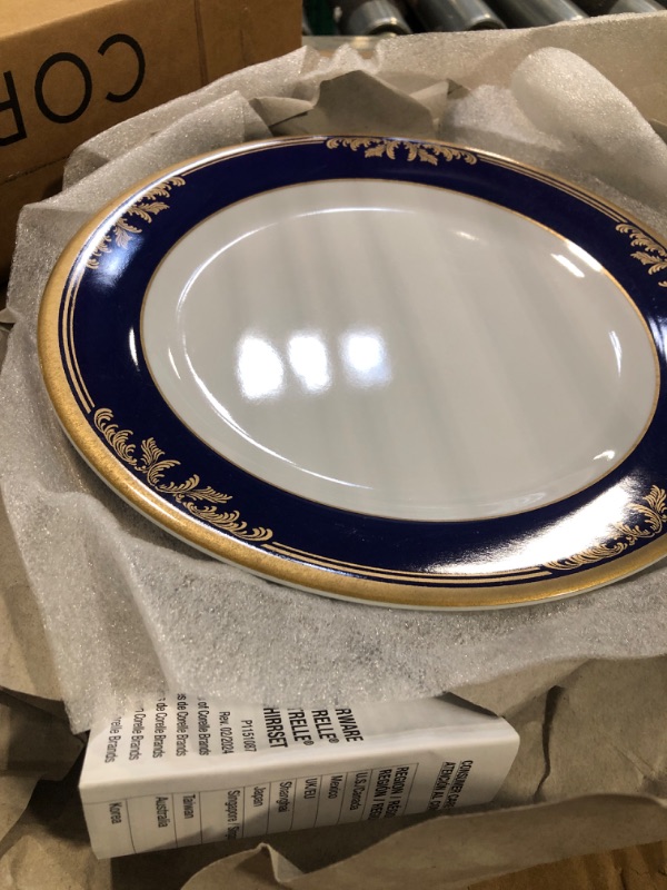 Photo 2 of *** missing one set***Vikko Dinner Plate, Set of 6 White Plates, 9 Inch Ceramic Dinner Plates Set, Stackable Dinner Plates for Every Day and Special Occasion, Restaurant Style, Dishwasher Safe, Microwave Safe