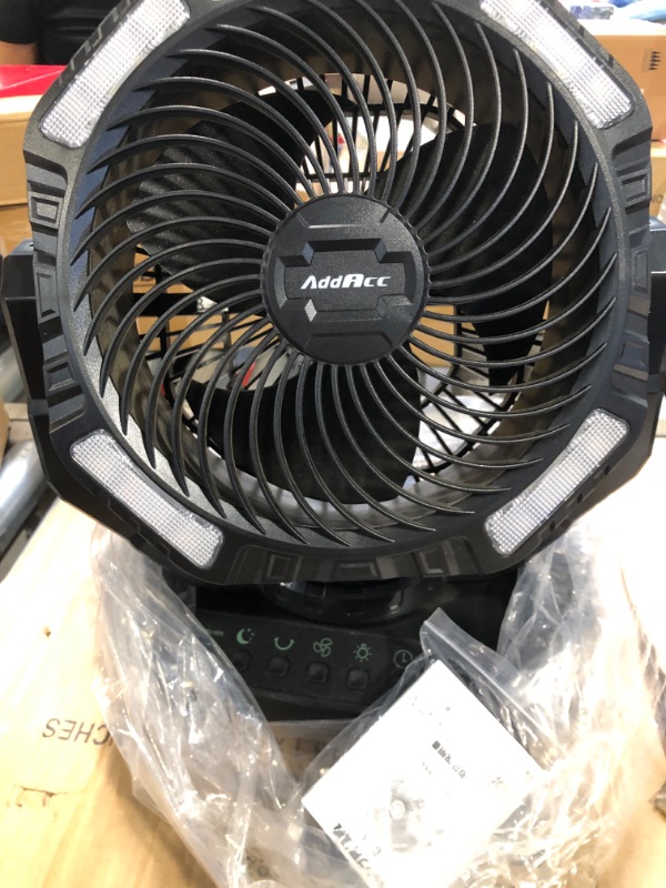 Photo 2 of *** DIRTY  and missing remote** 40000mAh Battery Operated Camping Fan, Rechargeable High Velocity Floor Fan, Auto Oscillation Remote Control Timer - Cordless Outdoor Fan for Car Travel RV Camp Garage Patio Hurricane Emergency