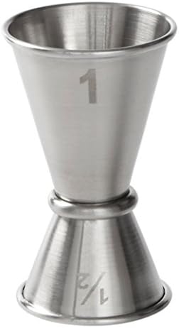 Photo 1 of American Metalcraft JG1 Japanese-Style Jigger, Stainless Steel, 1/2 oz. x 1oz. Capacity, 1-3/4" Diameter x 2-3/4" Height (Pack of 10)
