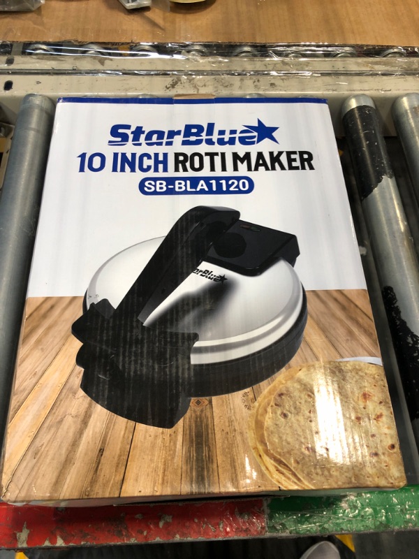 Photo 2 of 10inch Roti Maker by StarBlue with FREE Roti Warmer and Removable Handle - The automatic Stainless Steel Non-Stick Electric machine to make Indian style Chapati, Tortilla, Roti AC 110V 50/60Hz 1200W