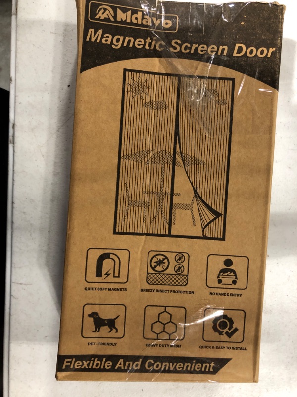 Photo 3 of *** white*** Magnetic Screen Door, Door Screen Magnetic Closure-Keeps Bugs Out Let Breeze in, Heavy Duty Mesh - Pet and Kid Friendly, Works with Front Doors, Sliding Doors (Fit Door Size 30 x 80 Inch) Gray