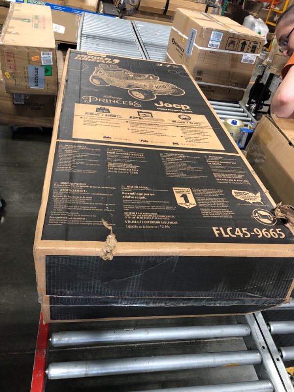 Photo 1 of Power Wheels Disney Princess Jeep Wrangler Ride-On Battery Powered Vehicle with Sounds & Phrases for Preschool Kids Ages 3+ Years?