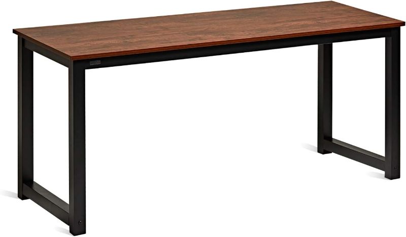 Photo 1 of ****SIMILAR TO THE PHOTO Decoholic 63 Inch Computer Desk, Home & Office PC Laptop Study Writing Table Workstation with Leg Bars, Modern Simple Industrial Style, Rustic Brown
