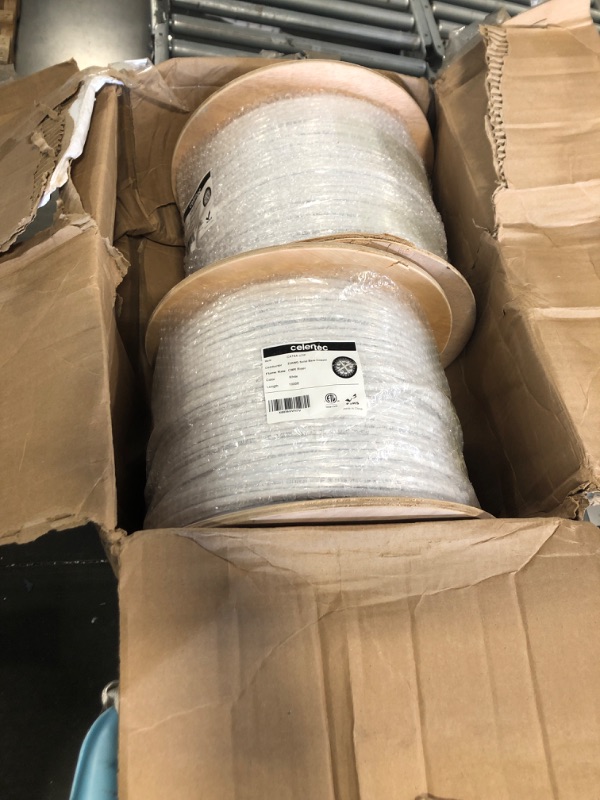 Photo 2 of *** DOBLE PACK*** CAT6A Ethernet Cable, 1000ft, 23AWG Solid Bare Copper, UTP Unshielded Twisted Pair, CMR Riser Rated &ETL Listed, 650Mhz/10 Gigabit Network Speed, Bulk...