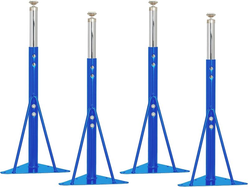 Photo 1 of ***stock photo is a similar item*** Replacement Standard Swivel Glide Table Legs for FDP Activity Tables, Adjustable Height, (4-Pack) - Blue,