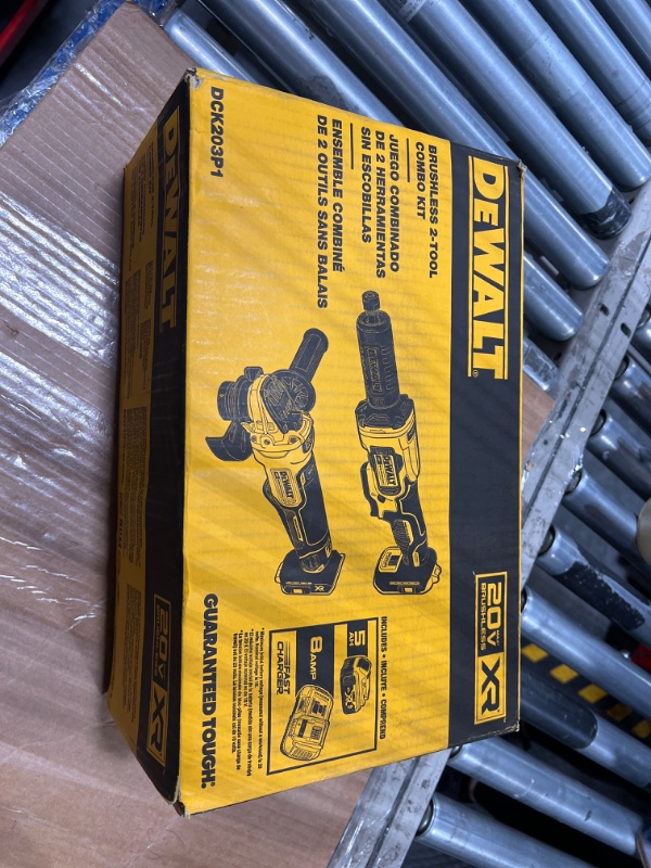 Photo 2 of 20-Volt MAX XR Cordless Grinder Combo Kit (2-Tool) with 4-1/2 in. Grinder, 1-1/2 in. Die Grinder & (1) 5.0Ah Battery