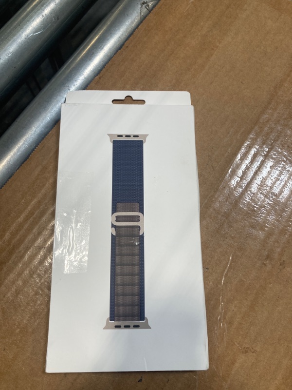 Photo 2 of Apple Watch Band - Alpine Loop (49mm) - Blue with Rugged Titanium Finish - Medium