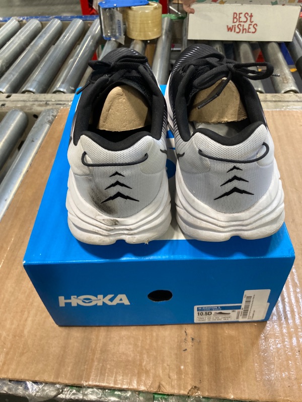 Photo 5 of  *** USED AND DIRTY *** Hoka One-One Men Road Running Shoes Black White Size 10.5 US