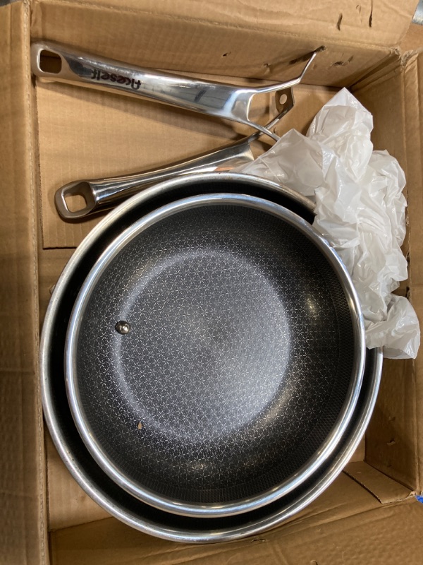 Photo 2 of  *** USED *** Aceself Pans Set Nonstick,Hybrid Non Stick Frying Pans Set(8+10+12inch),Pan for cooking,PFOA Free Induction Cookware Sets,non stick Stainless Steel Skillets,Dishwasher and Oven Safe Kitchen set