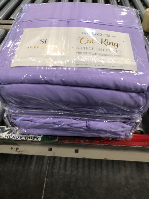 Photo 1 of      SET   2  Sweet Home Collection 1500 Thread Count 6 Piece Sheet Set, California King