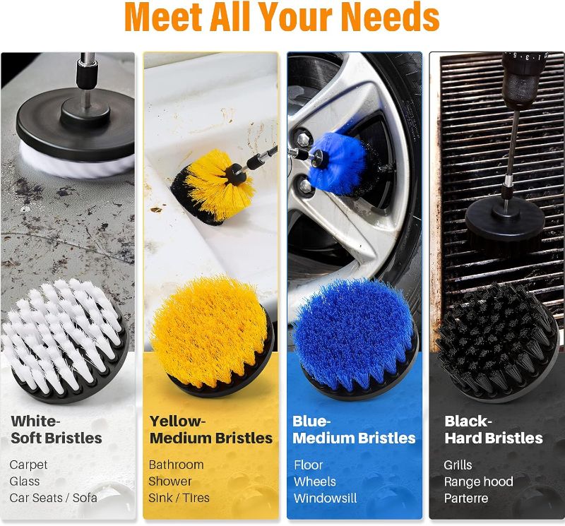 Photo 1 of 
AstroAI Drill Brush Attachment Set Power Scrubber Cleaning Kit 