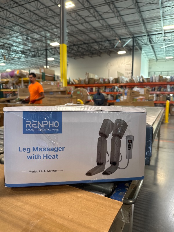 Photo 3 of **NO CONNECTION CORD** RENPHO Leg Massager with Heat for Circulation, Air Compression Calf Thigh Foot Massage, 2 Heat 6 Modes 3 Intensities for Pain Relief, Gifts for Mom Dad