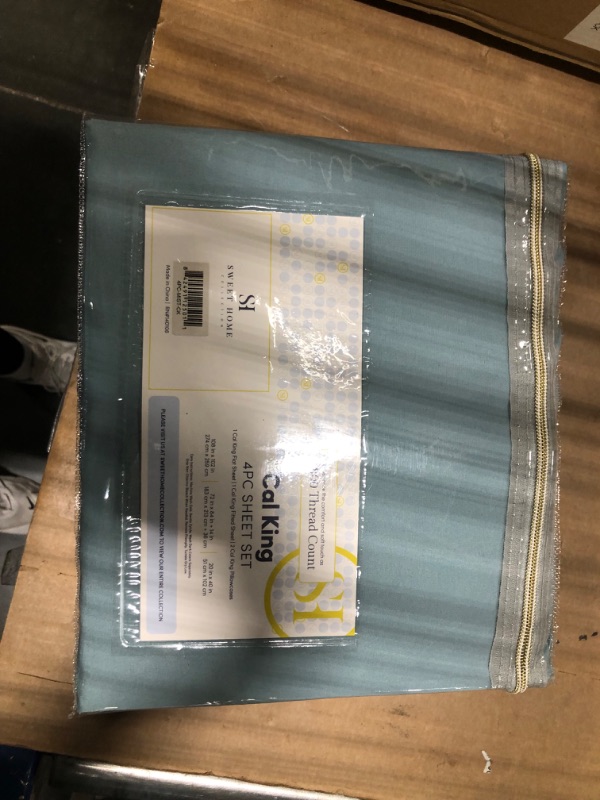 Photo 1 of  * *** 2 packs ****Sweet Home Collection Cal King 4-pc Sheet Set - Misty Blue