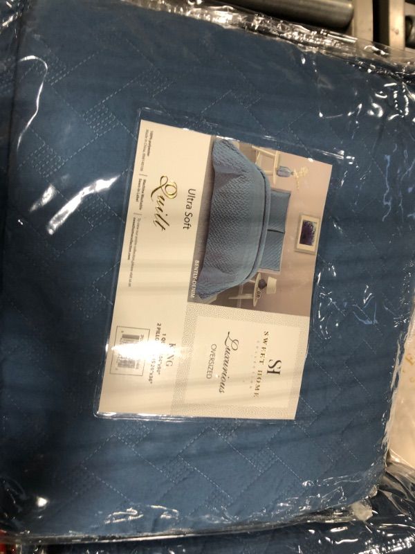 Photo 1 of 
Hansleep Blue Quilt Queen Size - Chevron Pattern Ultrasonic All Season Bedspread Queen, Soft Lightweight Coverlet Bedding Set, 3 Pieces (1 Quilt, 2 Pillow...*** PACK OF 2***
