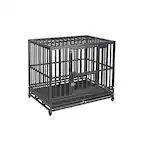 Photo 1 of **USED**
42 in. Heavy Duty Black Metal Dog Kennels and Crates for Large Dogs
