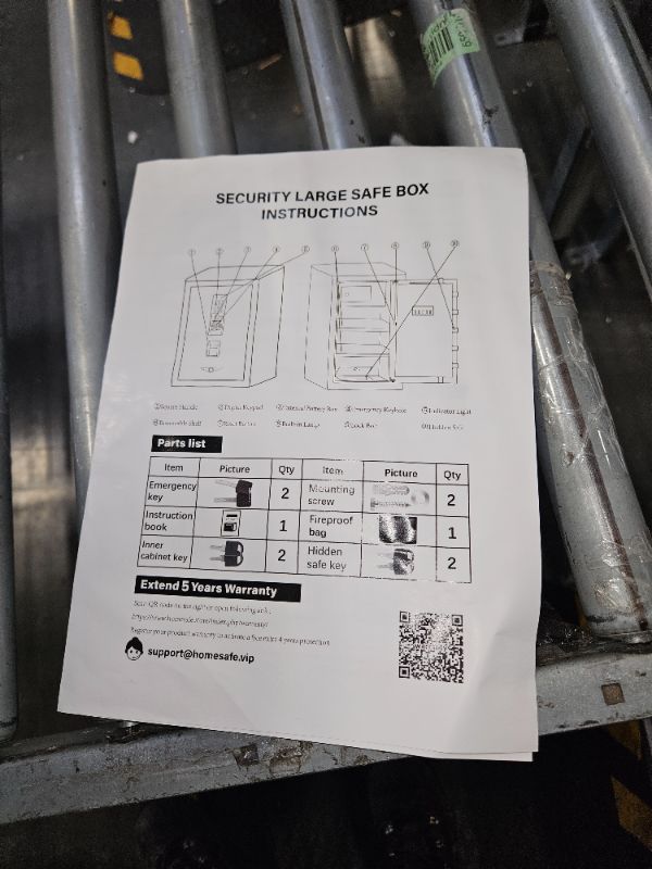 Photo 4 of **SIMILAR ITEM****USED**
5.0 Cubic Feet Extra Large Home Safes Water and Fireproof, Fire proof Safes for Home Use, Digital Safe With Fireproof Document Bag, Separate Lock Box and Led Light (27.56"H x 16.93"W x 14.17"D)