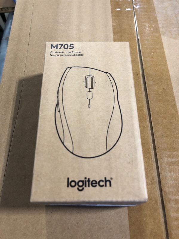 Photo 1 of Logitech M705 Marathon Wireless Mouse, 2.4 GHz USB Unifying Receiver, 1000 DPI, 5-Programmable Buttons, 3-Year Battery, Compatible with PC, Mac, Laptop, Chromebook - Black