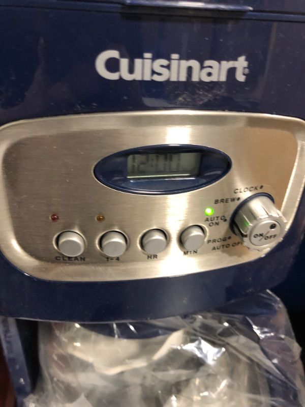 Photo 4 of ***Stock photo shows a different color**** ***Dirty*** Cuisinart DCC-1100BKP1 12-Cup Programmable Coffee Maker, Navy
