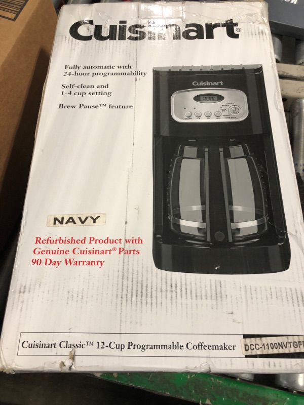 Photo 2 of ***Stock photo shows a different color**** ***Dirty*** Cuisinart DCC-1100BKP1 12-Cup Programmable Coffee Maker, Navy
