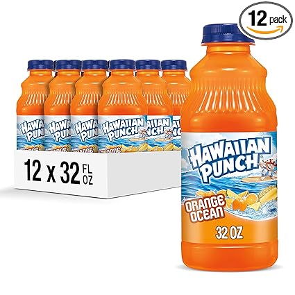 Photo 1 of ***(EXP:ONV 26, 2024) NONREFUNDABLE*** Hawaiian Punch Orange Ocean Fruit Juice Drink, 32 Fl Oz Bottle (Pack Of 12), Caffeine-free, Carbonation-free, Gluten-free, Excellent Source Of Vitamin C, Less Than 100 Calories
