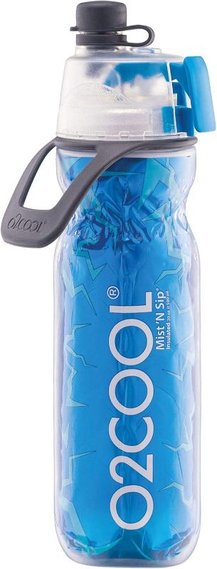 Photo 1 of 
O2COOL Arctic Squeeze Mist 'N Sip Insulated Bottle w/Silicone Spout Cover And Locking Misting Function - 20 oz, Crackle Blue