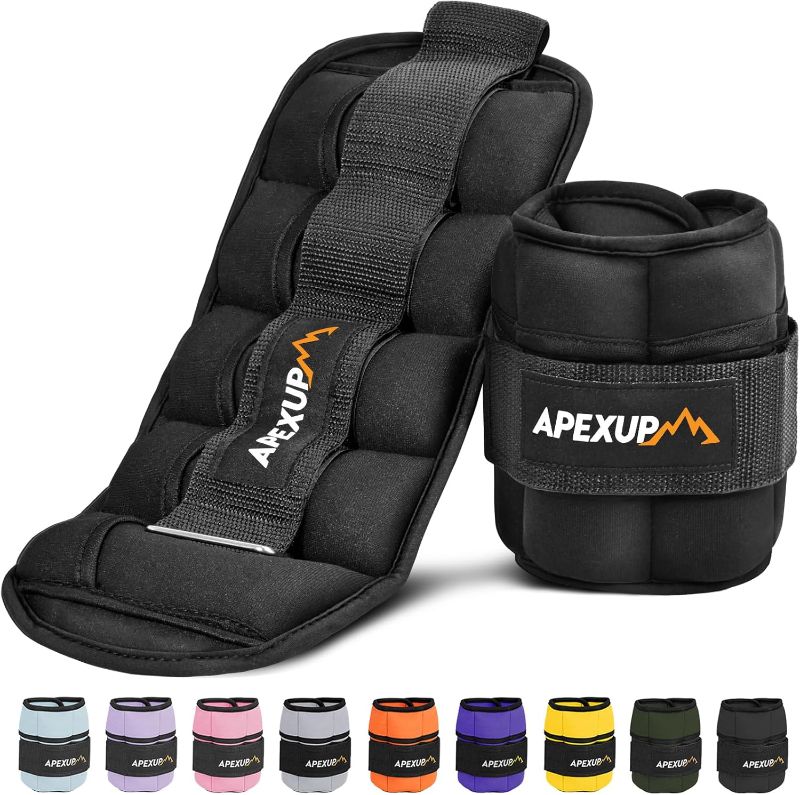 Photo 1 of 
APEXUP 10lbs/Pair Adjustable Ankle Weights for Women and Men, Modularized Leg Weight Straps for Yoga, Walking, Running, Aerobics, Gym