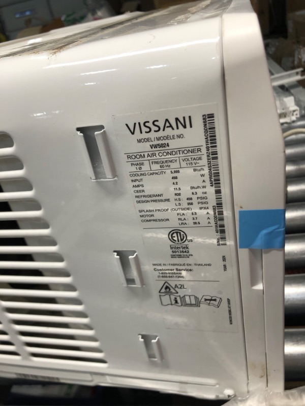 Photo 3 of ***HEAVILY USED AND DIRTY - LIKELY MISSING PARTS - UNABLE TO TEST - SEE PICTURES***
VISSANI 5,000 BTU 115-Volt Window Air Conditioner for 150 sq. ft Rooms with Dehumidifier in White