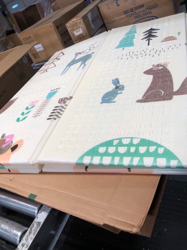 Photo 1 of UANLAUO Foldable Baby Play Mat, Extra Large Waterproof Activity Playmats for Babies,Toddlers, (Bear(79x71x0.4inch))