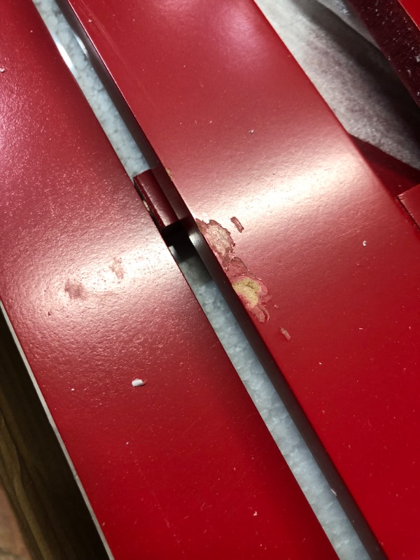 Photo 1 of ***NONREFUNDABLE - THIS SALE FINAL - MISSING PARTS - SEE COMMENTS***
Ameriwood Home Aaron Lane Bookcase with Sliding Glass Doors, Red