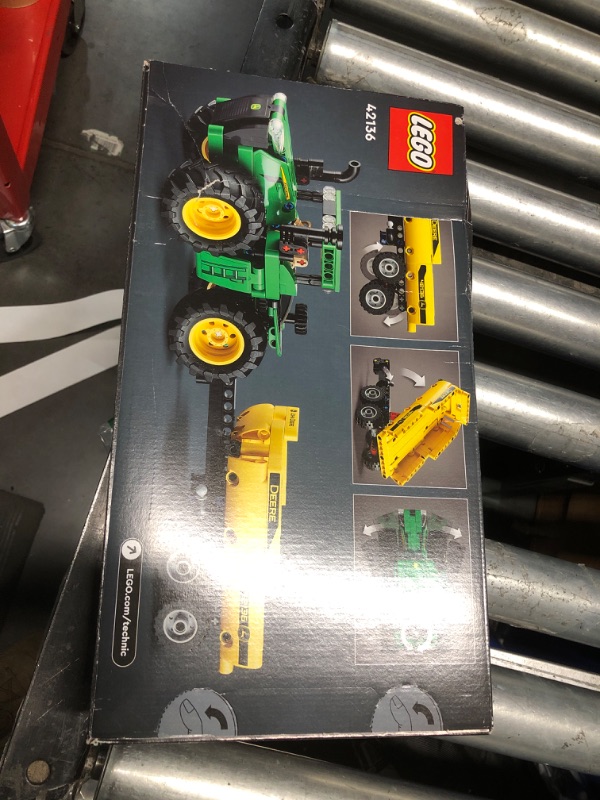 Photo 3 of ***FACTORY SEALED*** LEGO Technic John Deere 9620R 4WD Tractor Toy 42136 Building Toy - Collectible Model with Trailer, Featuring Realistic Details, Construction Farm Toy for Kids Ages 8+
