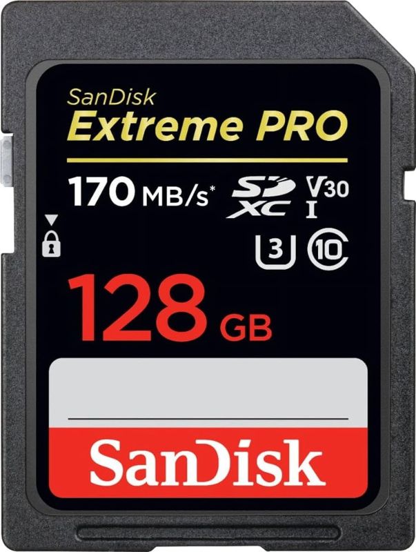 Photo 1 of [Older Version] SanDisk 128GB Extreme PRO SDXC UHS-I Card - C10, U3, V30, 4K UHD, SD Card - SDSDXXY-128G-GN4IN
