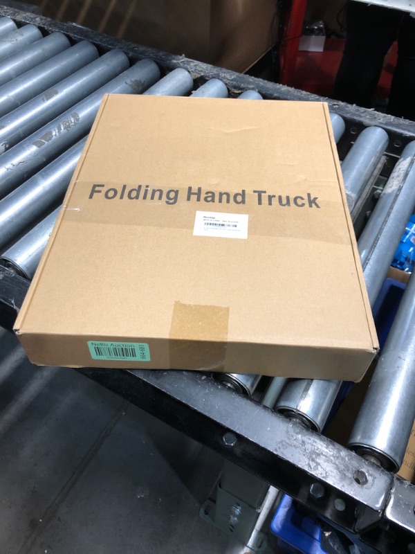 Photo 1 of Ronlap Folding Hand Truck, Foldable Dolly Cart for Moving, 500lbs Heavy Duty Luggage Cart, Portable Platform Cart Collapsible Dolly with 6 Wheels & 2 Ropes for Travel House Office Moving, Blue