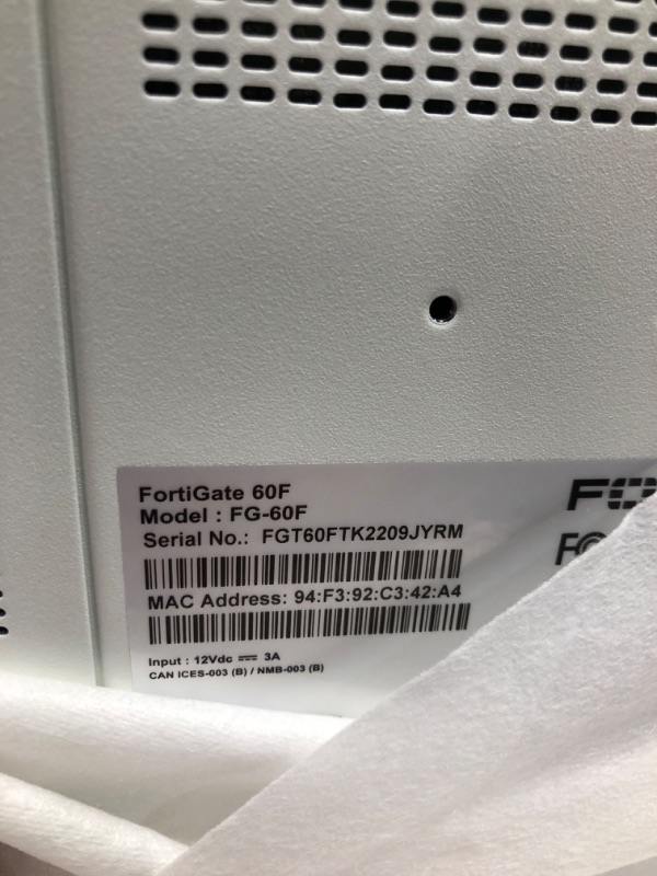 Photo 3 of **appears new** FORTINET FortiGate-60F Hardware Plus 1 Year 24x7 FortiCare and FortiGuard Unified (UTM) Protection FG-60F-BDL-950-12