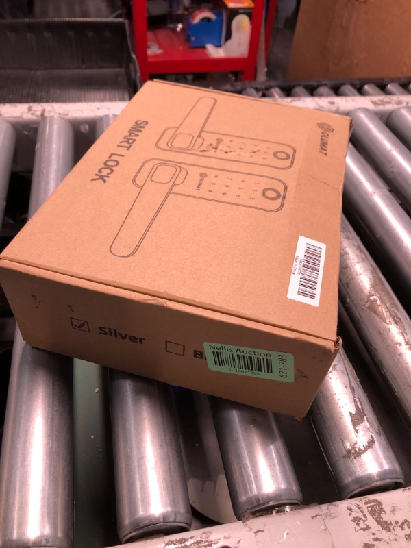 Photo 1 of Smart Door Lock, OLUMAT Keyless Entry Door Lock Fingerprint Door Lock with Keypad Digital Door Lock with Handle for Home, Rental, Garage, Office and Hotel