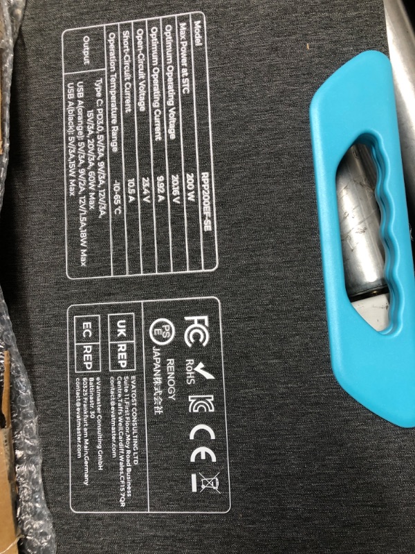 Photo 1 of Renogy 200W Portable Solar Panel, IP65 Waterproof Foldable Solar Panel Power Backup, Solar Charger for Power Station RV Camping Off Grid