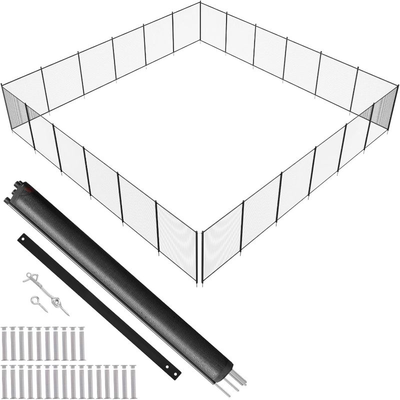 Photo 1 of ***USED - LIKELY MISSING PARTS - UNABLE TO VERIFY FUNCTIONALITY***
VEVOR Pool Fence, 4 x 72 FT Pool Fences for Inground Pools, Removable Safety Pool Fencing, Easy DIY Installation Swimming Pool Fence, 340gms Teslin PVC Pool Fence Mesh Protects Kids and Pe