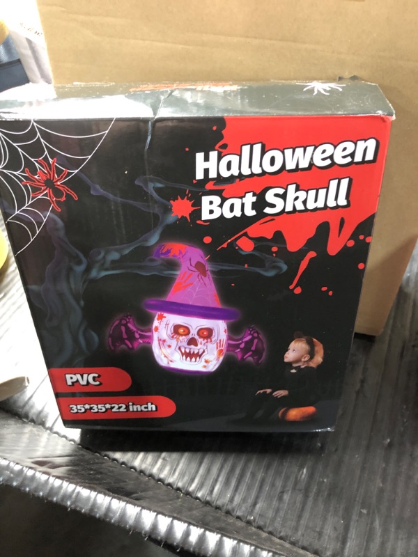 Photo 3 of ***SEE NOTES***
PVC Halloween Inflatable Bat Built-in Lights, Scary Blow Up Halloween Decorations Indoor Outdoor Easy Installation, Yard Decoration for Holiday Home Party Garden Lawn Window