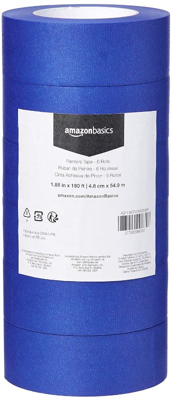 Photo 1 of **MISSING 2**

Amazon Basics Blue Painters Tape, 1.88" x 180', Set of 6 Rolls
