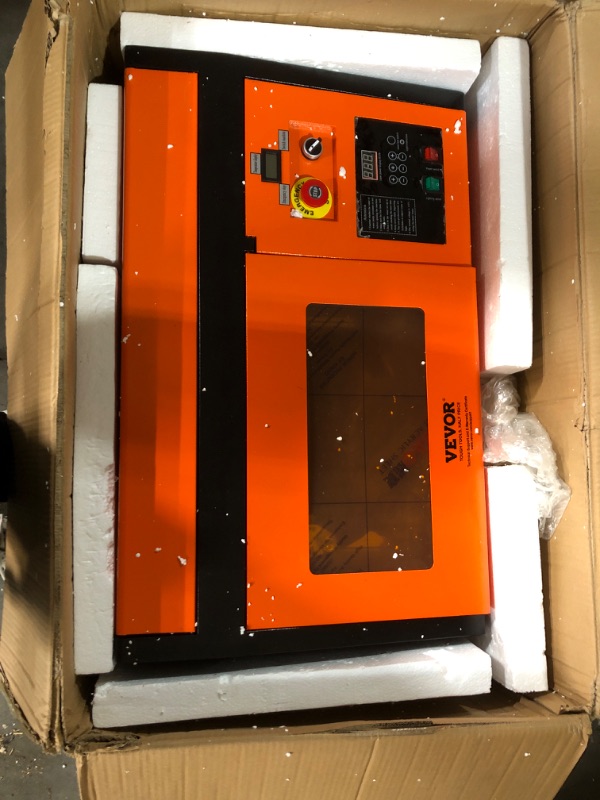 Photo 2 of ***Parts Only***VEVOR 40W Desktop CO2 Laser Engraver, 12 x 8 in, 11.8 IPS Laser Cutter Machine with Water-Cooled Laser Tube, Compatible with CorelDRAW, Windows XP 7 8 10, EMF, JPG, PLT, WMF, for Wood Acrylic Fabric