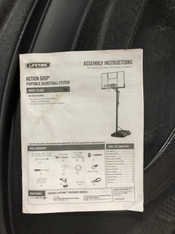 Photo 6 of ***USED - MISSING PARTS - SEE COMMENTS***
Lifetime Adjustable Basketball Hoop (54-Inch Polycarbonate)
