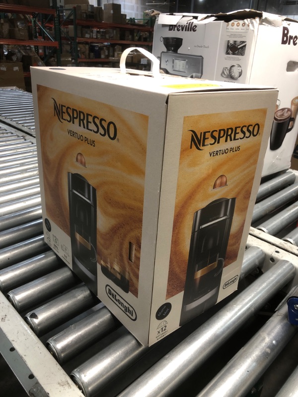 Photo 3 of **FACTORY SEALED** Nespresso Vertuo Plus Deluxe Coffee and Espresso Maker by De'Longhi, Matte Black