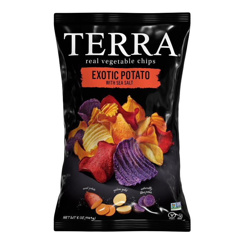 Photo 1 of **(EXP: 27/11/24 ) NON-REFUNDABLE**Terra Vegetable Chips, Exotic Potato with Sea Salt, 5 oz. (Pack of 12)

