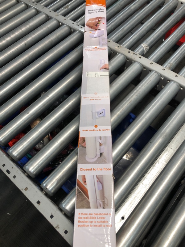 Photo 1 of dearlomum Retractable Baby Gate,Mesh Baby Gate or Mesh Dog Gate,33" Tall,Extends up to 55" Wide,Child Safety Gate for Doorways, Stairs, Hallways, Indoor/Outdoor?Black,33"x55"