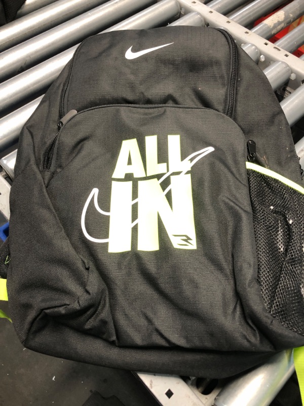 Photo 2 of *** SEE NOTES ***  Nike 3Brand Verbiage Backpack - Black/Volt - One Size