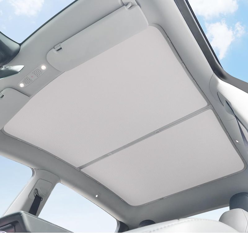 Photo 2 of ***(MIISING PARTS/ SEE NOTES) ***
2024 Newest Tesla Model Y Sunshade Roof ?Magshade for Tesla Model Y to Block UV and Keep Cooling [Never Sag, Nano Ice-Crystal Coatings] Accessories for Tesla Model Y 2020~2024, Tesla Interior Grey
