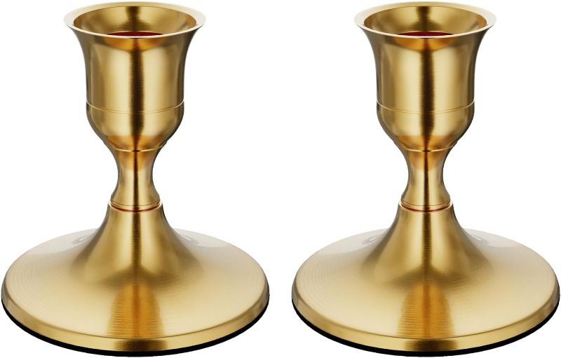 Photo 1 of ***SIMILAR TO STOCK PHOTO*****
gold vintage candle holders set of 2