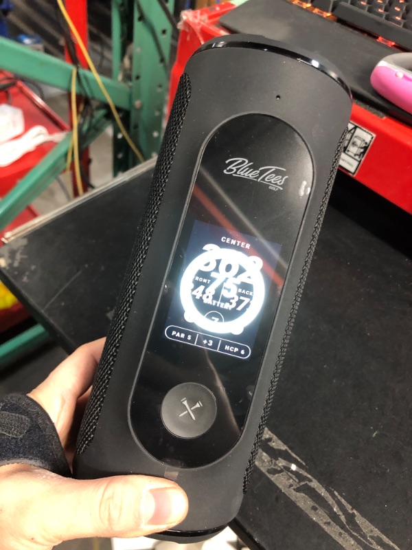 Photo 3 of ***ITEM TESTED FOR POWER, UNABLE TO TEST FURTHER***Blue Tees Golf Player+ GPS Speaker with Touch Screen Display - 10+ Hours Battery - Visual + Audible Distance